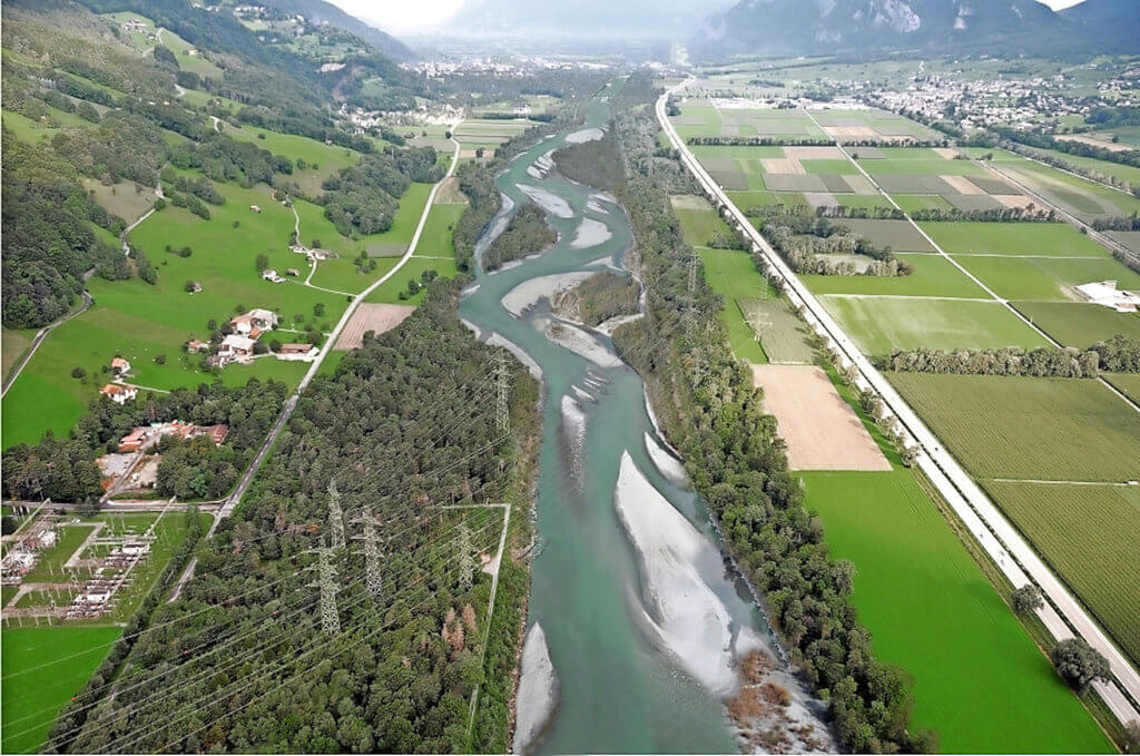 Maienfeld/Bad Ragaz: Bis zu 250 Meter Breite für den Rhein